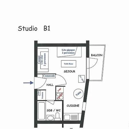 Apartment 2 Alpes-locations 2-3 Personnes *